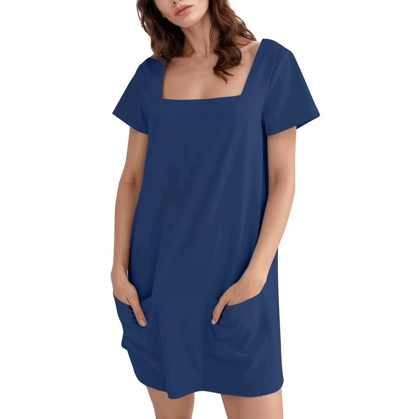 Everyday Square Neck Pocket Dress