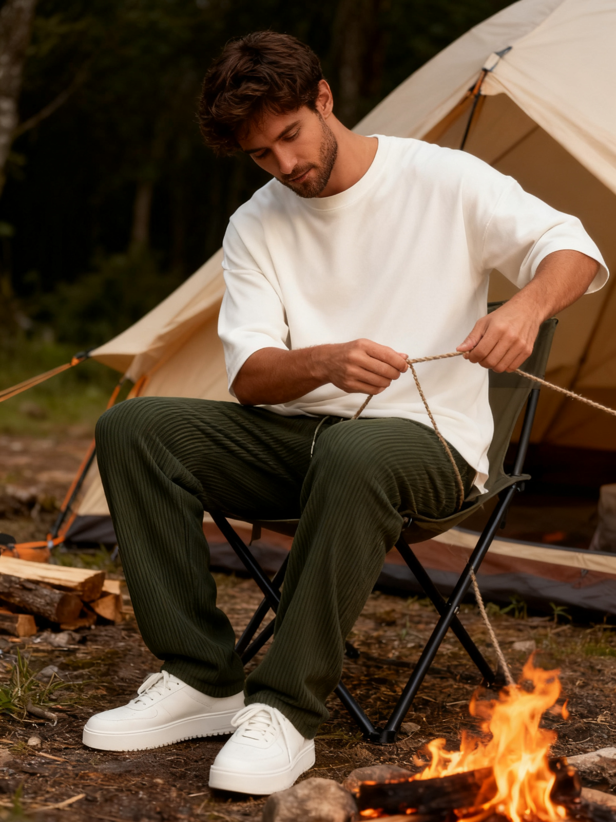 The "Rib-Tube" Baggy Trouser | Heavyweight Textured Knit