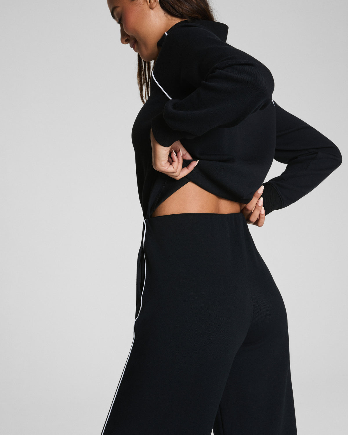 Everyday Pique Half-Zip Jumpsuit