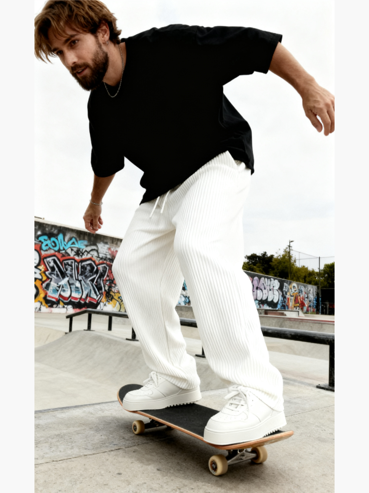 The "Rib-Tube" Baggy Trouser | Heavyweight Textured Knit