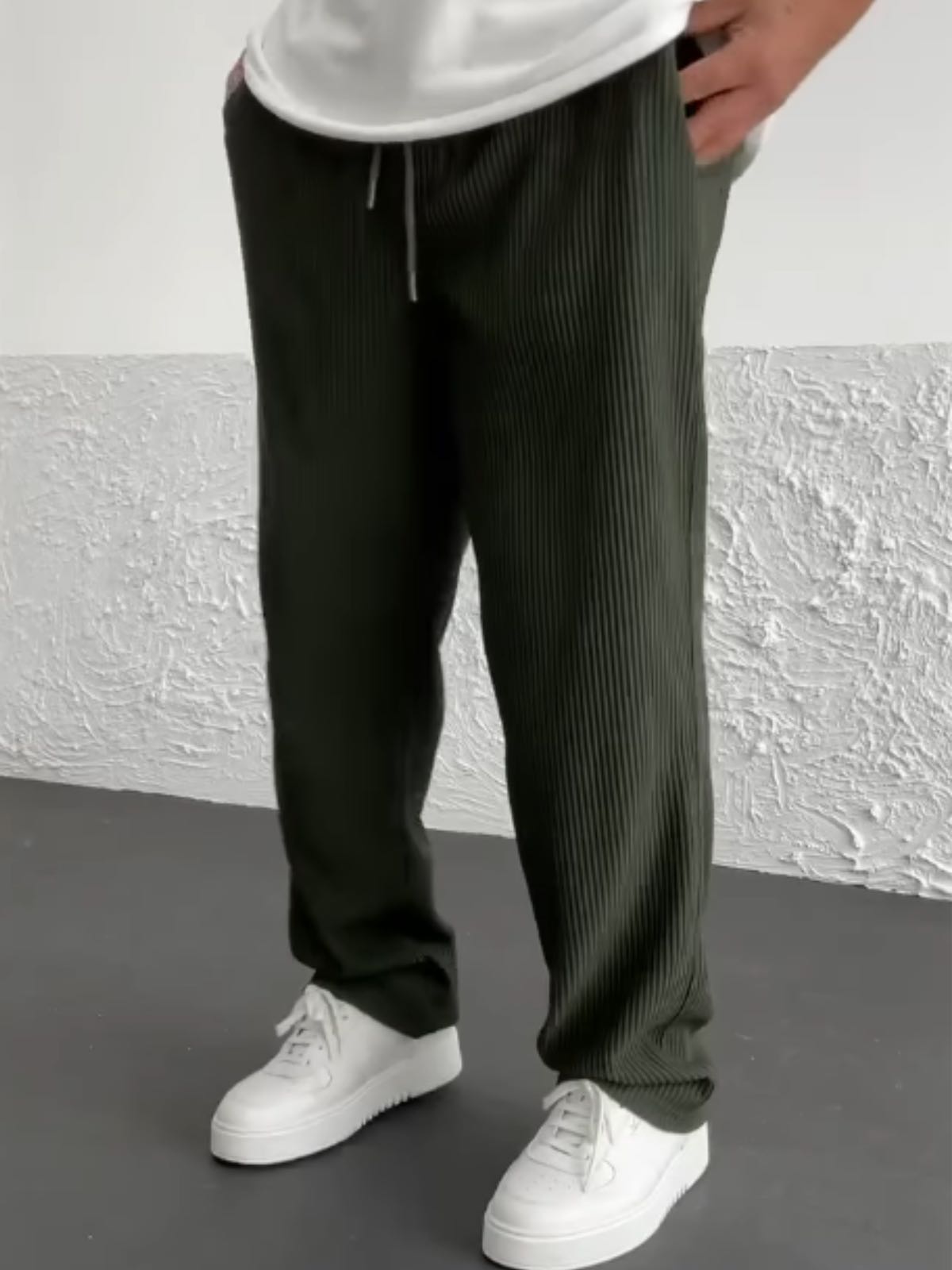 The "Rib-Tube" Baggy Trouser | Heavyweight Textured Knit