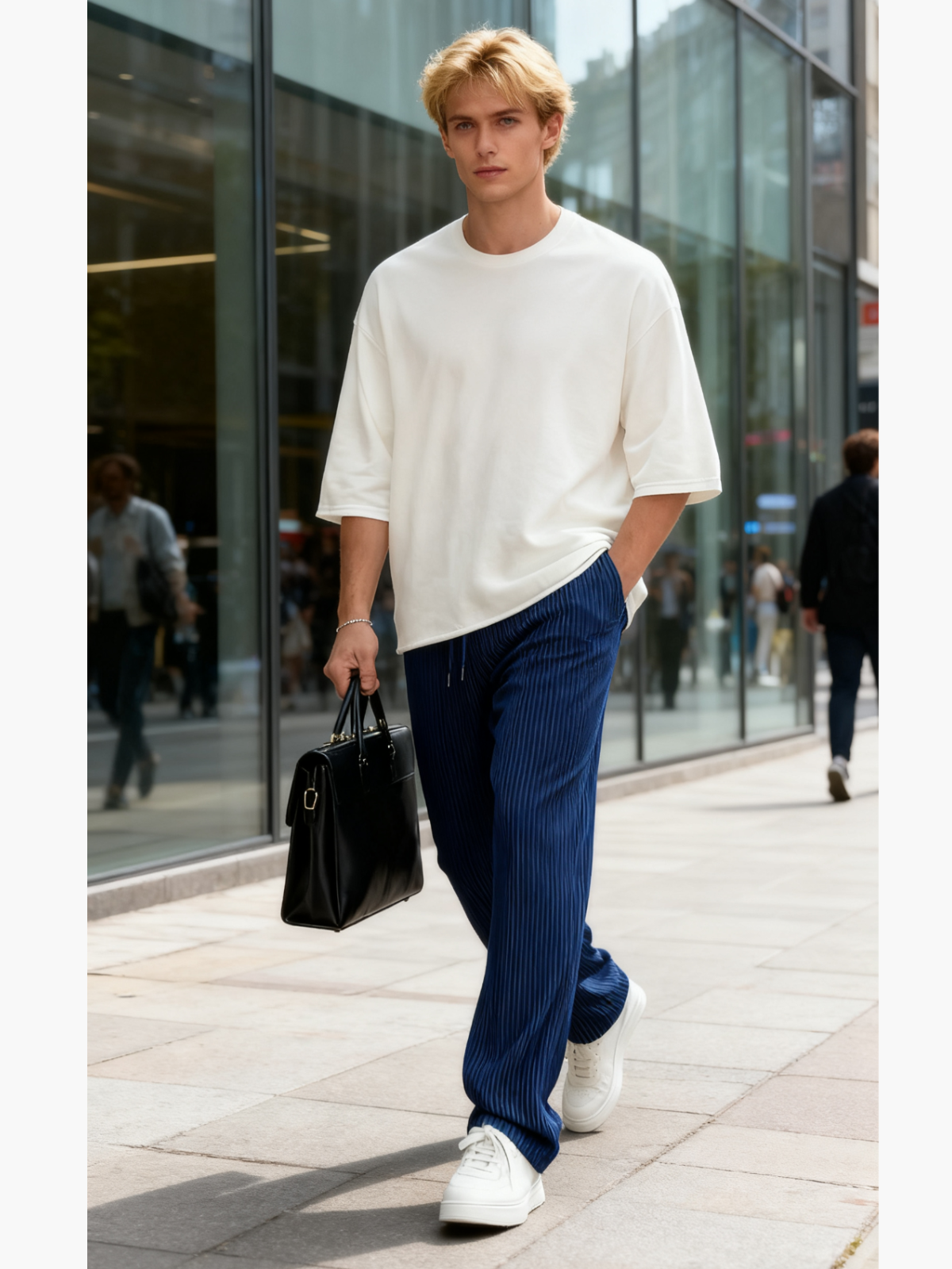 The "Rib-Tube" Baggy Trouser | Heavyweight Textured Knit