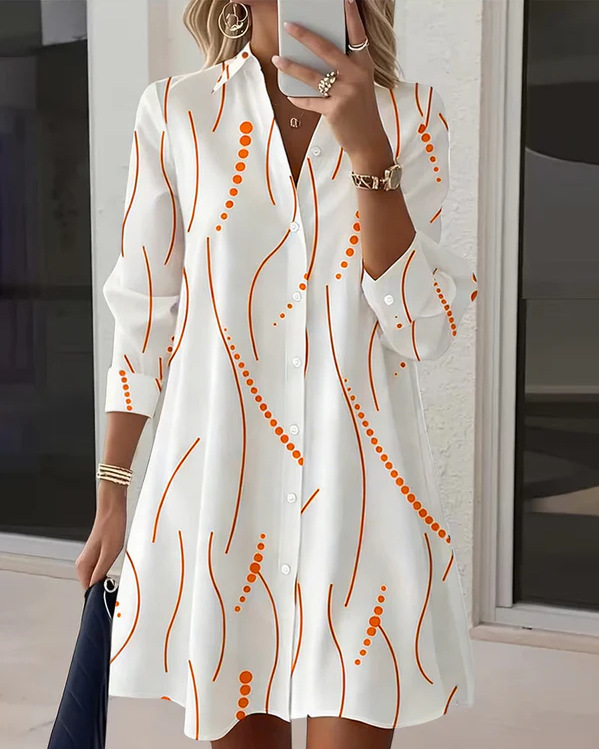 Wavy Collar Dress Shirt